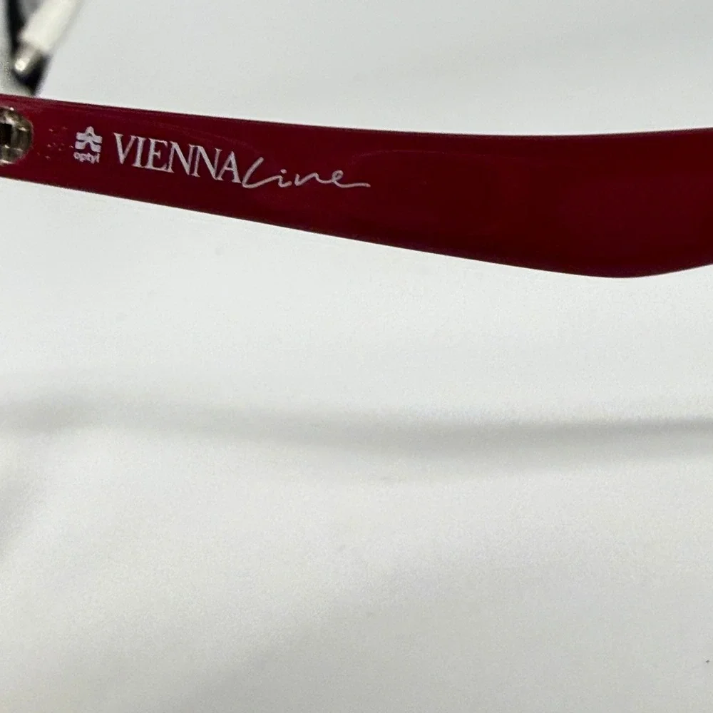Vienna Line 1402 80 Eyeglasses Frames Yellow Red Optyl Made in Germany 53-12 130
